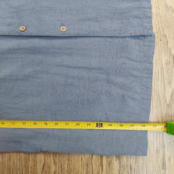 Jamaica Jaxx Men 100% silk Medium short sleeve button down blue shirt - Picture 6 of 15